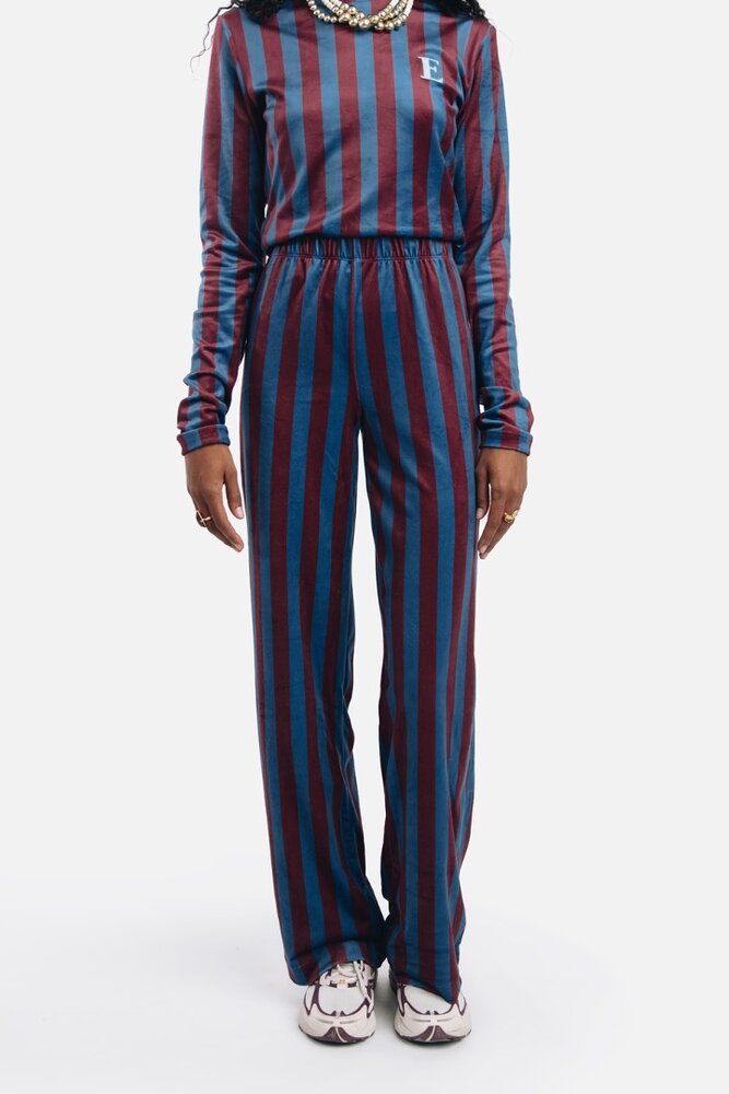 Ellastiek Amsterdam Broek || velvet Lucia pants || Streep