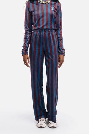 Ellastiek Amsterdam Broek || velvet Lucia pants || Streep