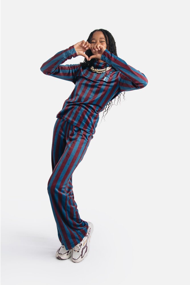 Ellastiek Amsterdam Broek || velvet Lucia pants || Streep