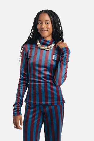 Ellastiek Amsterdam Top || Velvet Turtleneck Lucia || Streep