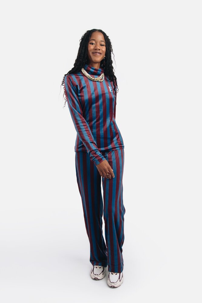 Ellastiek Amsterdam Top || Velvet Turtleneck Lucia || Streep