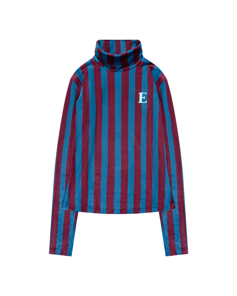 Ellastiek Amsterdam Top || Velvet Turtleneck Lucia || Streep