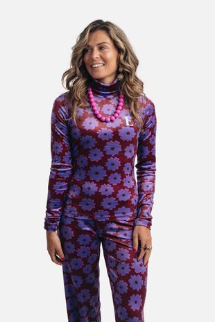 Ellastiek Amsterdam Top || Velvet Turtleneck Nina || Bloem