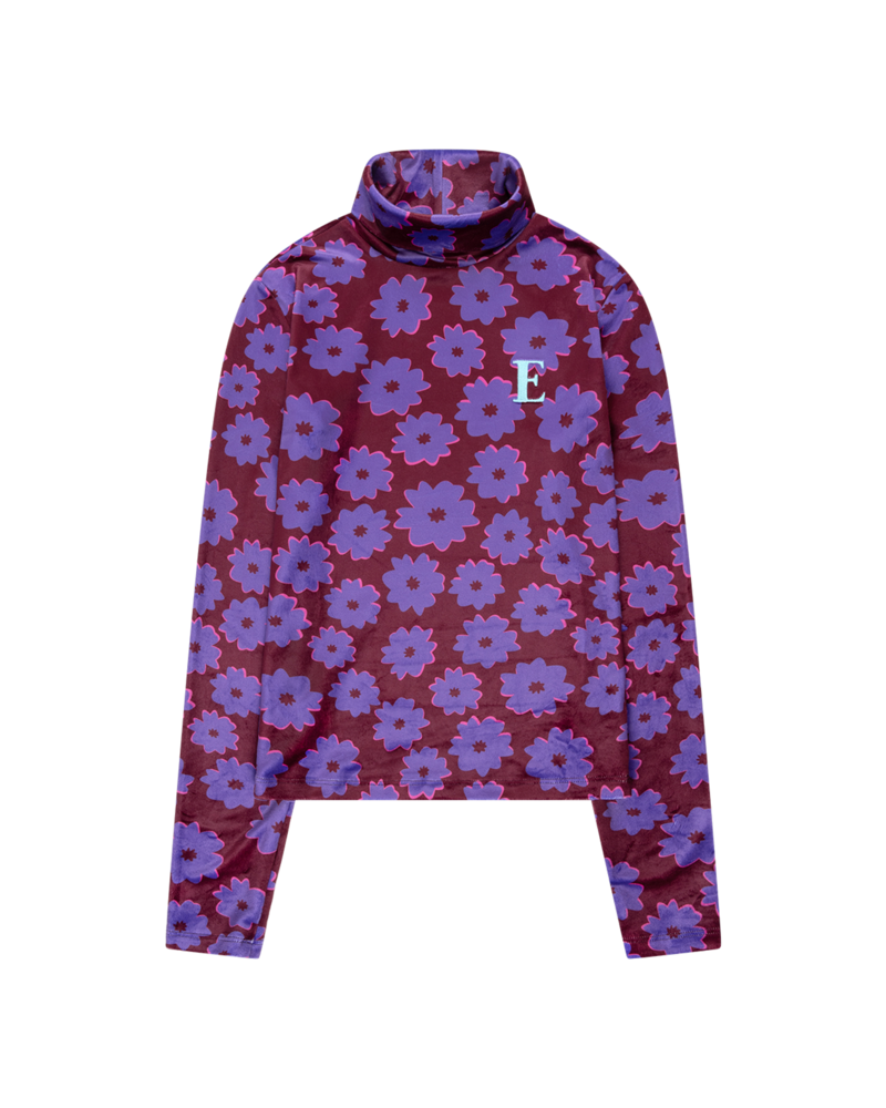 Ellastiek Amsterdam Top || Velvet Turtleneck Nina || Bloem
