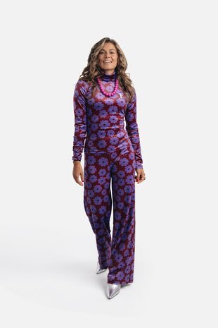 Ellastiek Amsterdam Top || Velvet Turtleneck Nina || Bloem