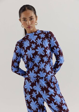 Harper & Yve Top || JEFF-LS || Blue Blossom