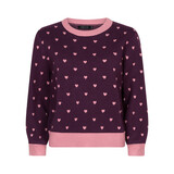YDENCE Trui || Emily || Aubergine Coral Pink YDENCE Trui || Emily || Aubergine Coral Pink