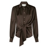 Neo Noir Blouse || Naja Satin || Dark Brown