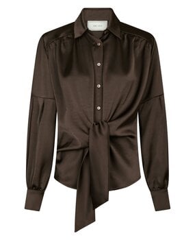 Neo Noir Blouse || Naja Satin || Dark Brown Neo Noir Blouse || Naja Satin || Dark Brown