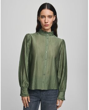 MSCH Copenhagen Blouse || Femine shirt || Olivine