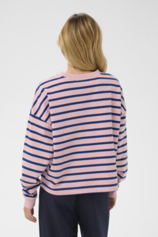 Saint Tropez Sweater || OsiriaSZ || Pink Nectar navy stripe