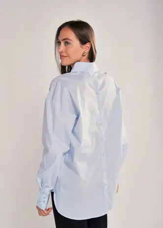 SIMPLE the Brand Blouse || Lilly || Ice Blue Stripe