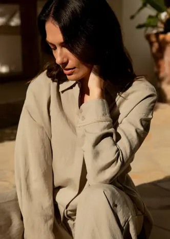 SIMPLE the Brand Blouse || Lilly || Stone