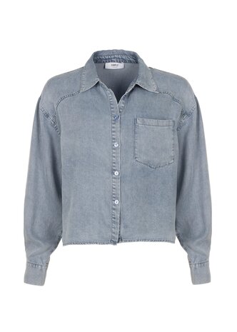 SIMPLE the Brand Blouse || Isala || Sun Faded Blue