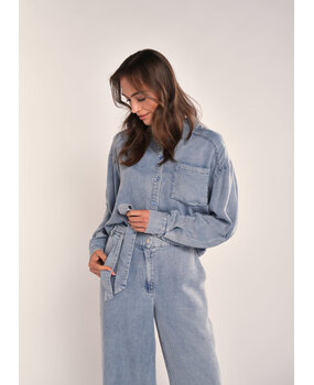 SIMPLE the Brand Blouse || Isala || Sun Faded Blue