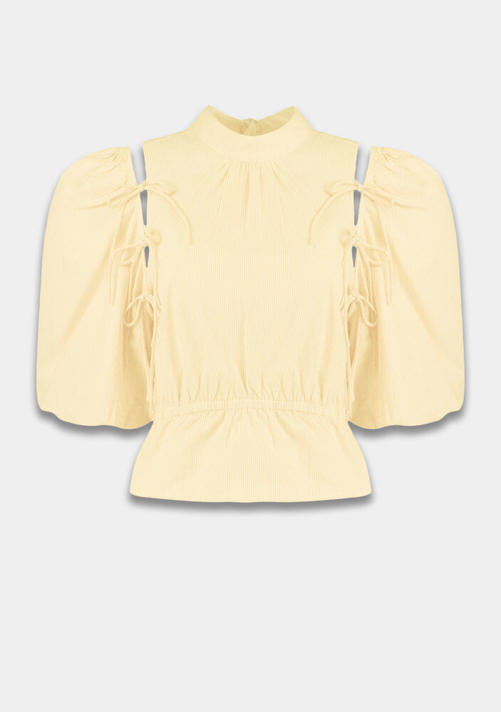 Harper & Yve Top || Jacey SS || Yellow Stripe