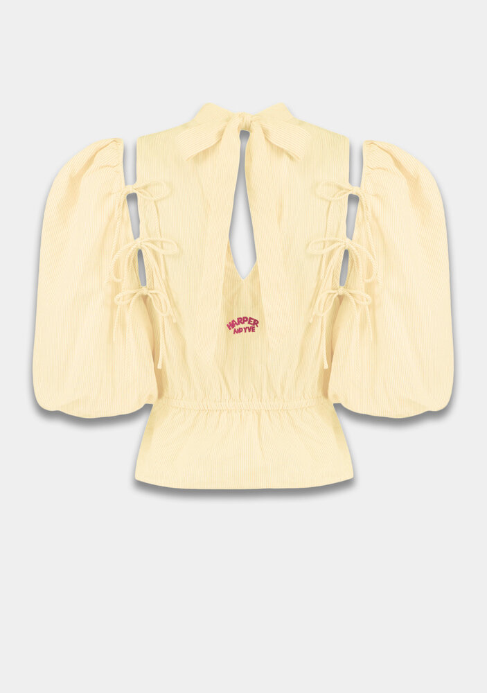 Harper & Yve Top || Jacey SS || Yellow Stripe