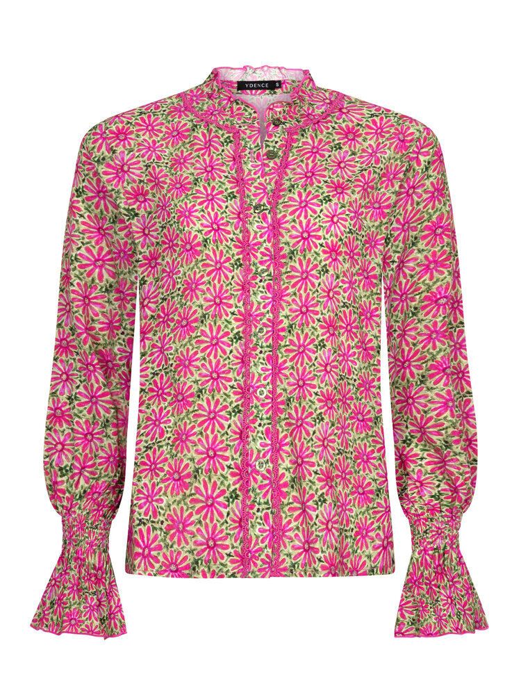 YDENCE Blouse || Francesca || Pink Flower YDENCE Blouse || Francesca || Pink Flower