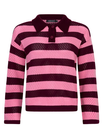 YDENCE Trui || Agnes || Burgundy Pink