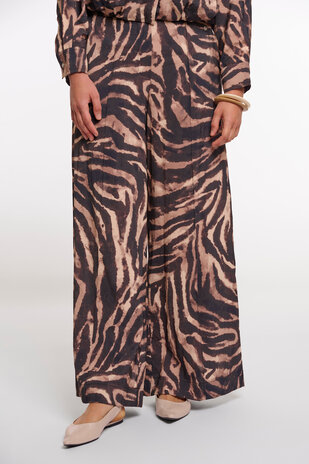 Rino&Pelle Pantalon || Darja Regular || Brown Zebra