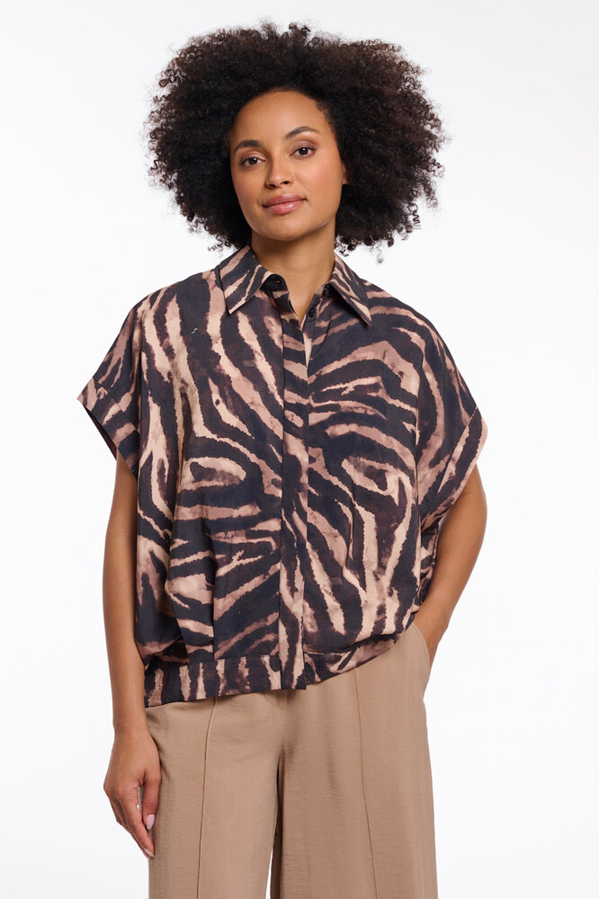 Rino&Pelle Blouse || Imela || Brown Zebra