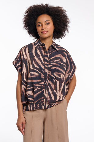 Rino&Pelle Blouse || Imela || Brown Zebra