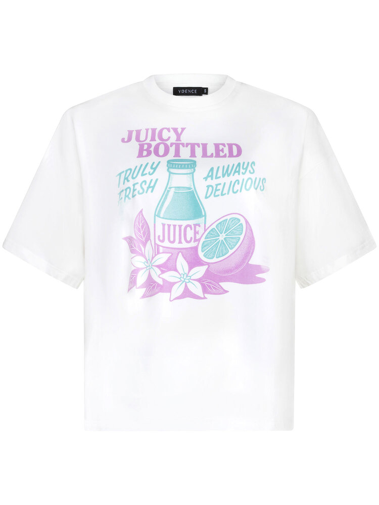 YDENCE T-shirt || Juicy Bottle || Coral Pink