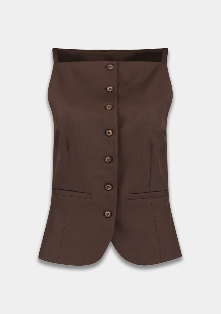 Harper & Yve Gilet || Rey - GI || Saddle Brown