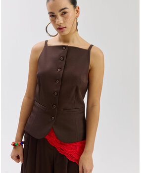 Harper & Yve Gilet || Rey - GI || Saddle Brown