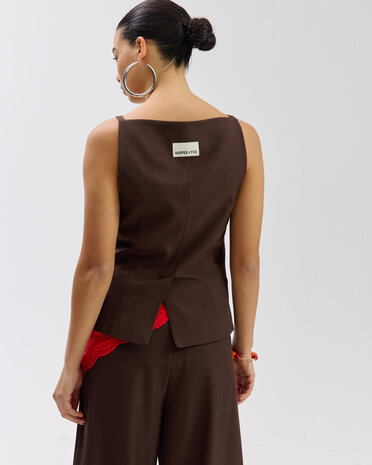 Harper & Yve Gilet || Rey - GI || Saddle Brown