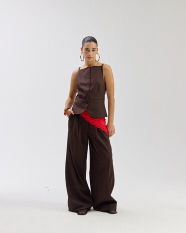 Harper & Yve Gilet || Rey - GI || Saddle Brown