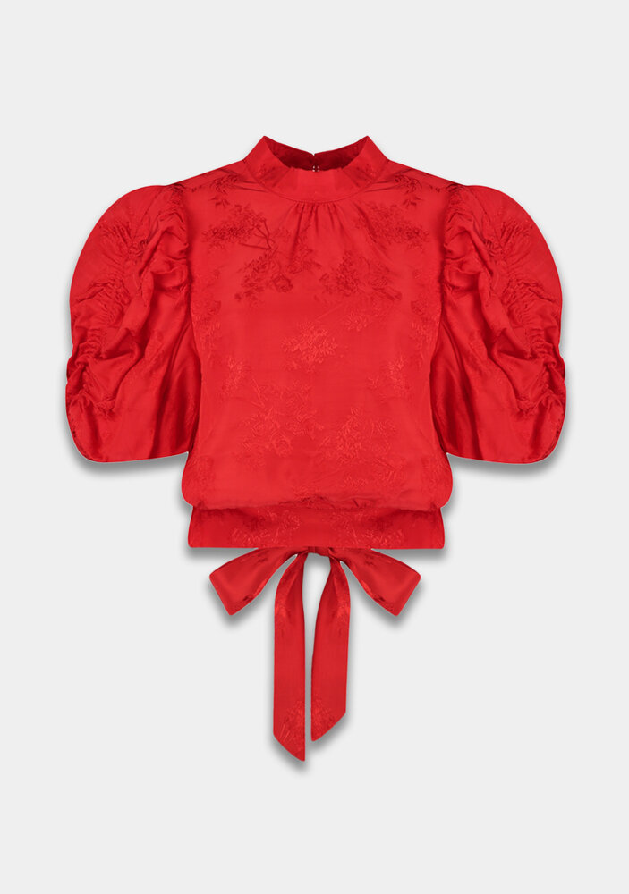 Harper & Yve Top ||  Macey SS  || Poppy Red