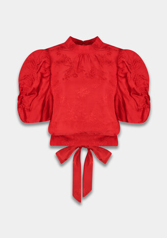 Harper & Yve Top ||  Macey SS  || Poppy Red