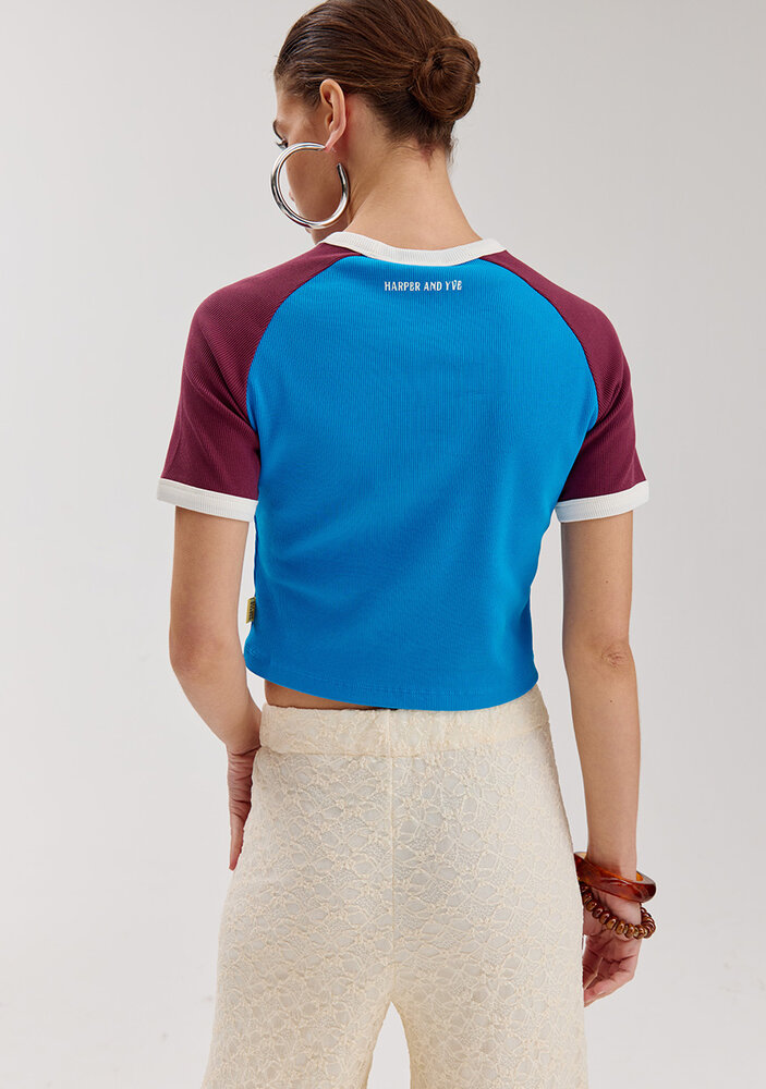 Harper & Yve T-shirt || Soly-SS || Intense Blue /Cassis