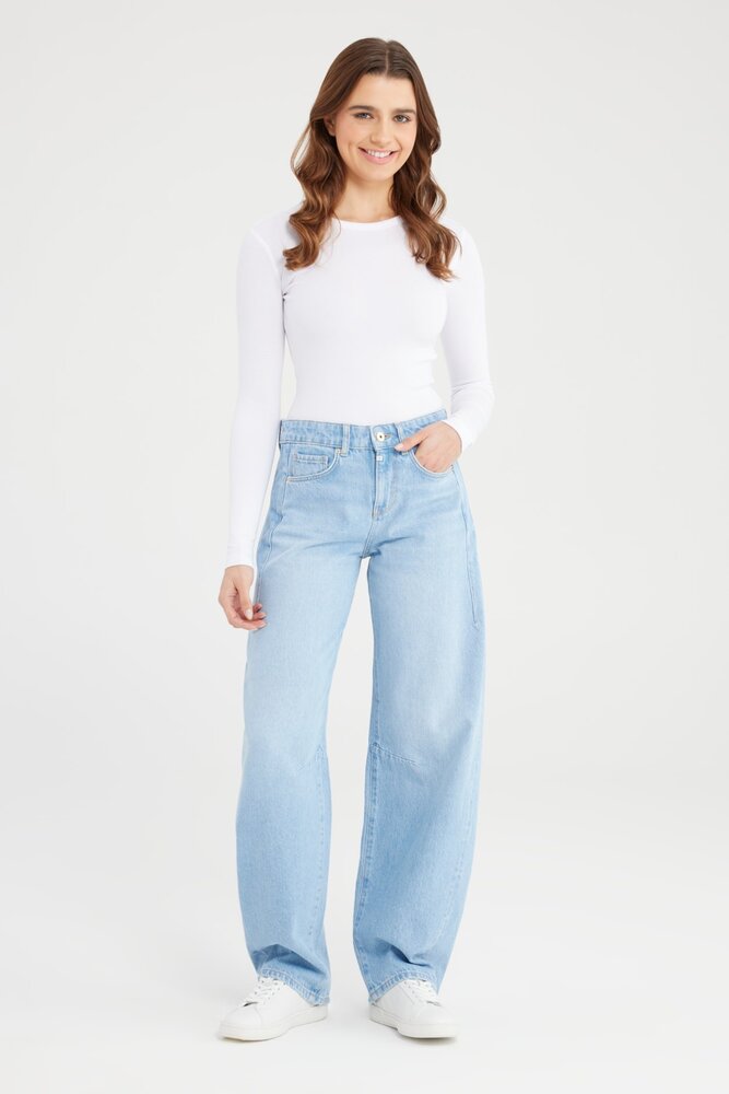 C.O.J Barrel Jeans || Clara || Light Blue