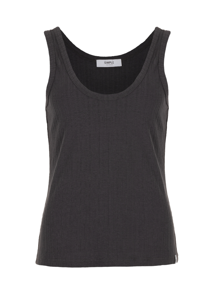 SIMPLE the Brand Top || Ribby || Graphite