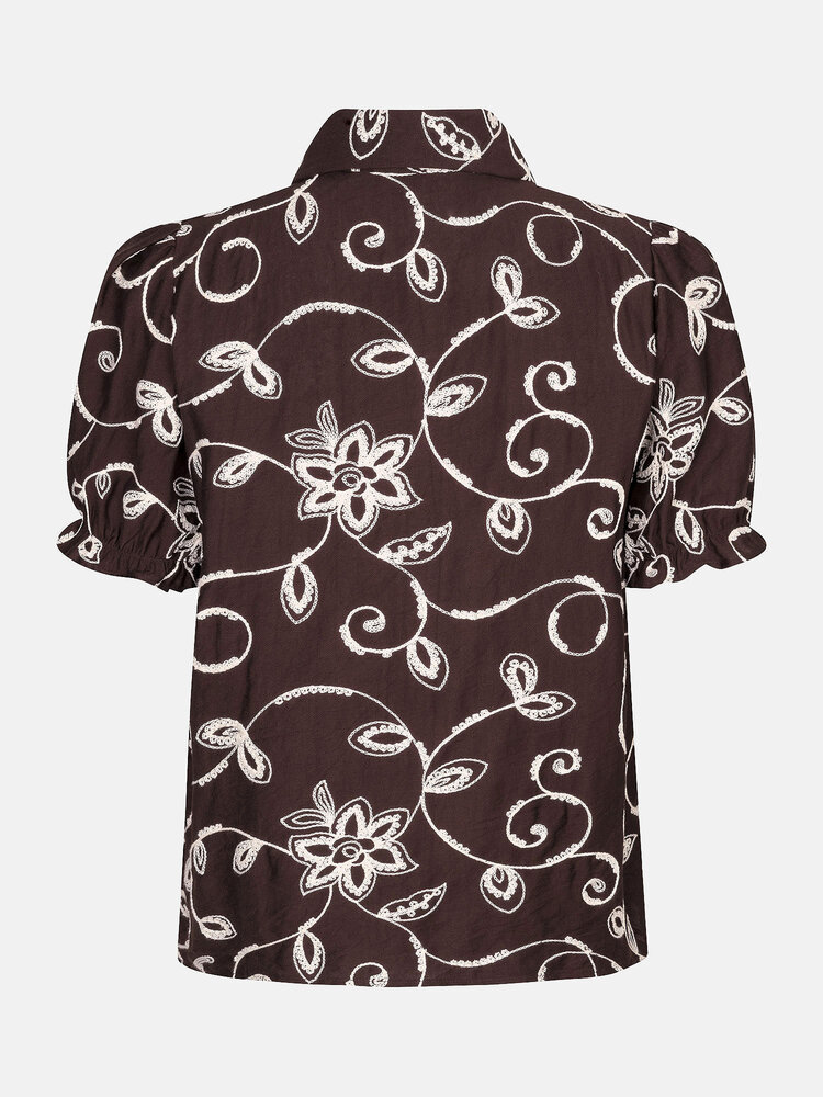 YDENCE Blouse || Leila || Dark Brown