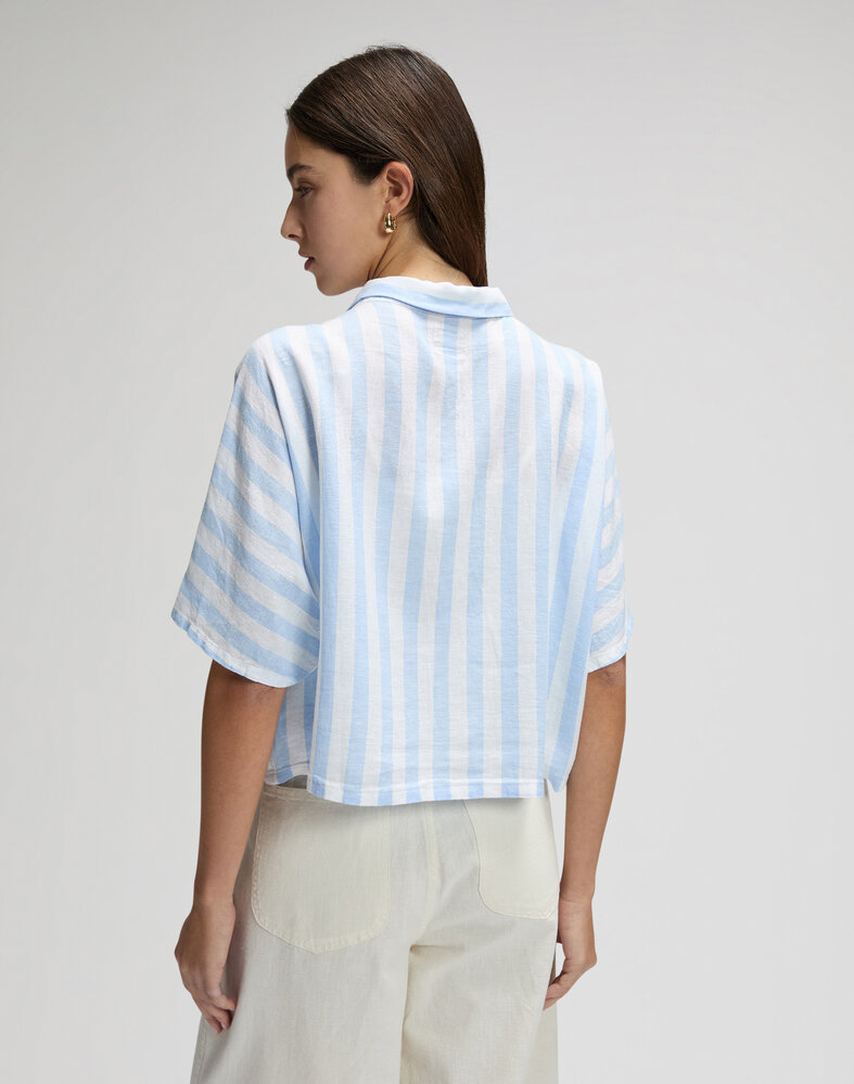 LEE Blouse || Resort Shirt || Sea Mist Stripe