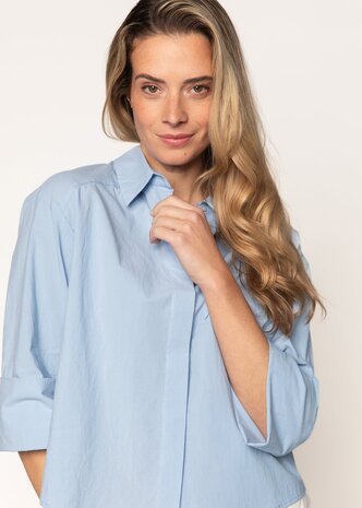 SIMPLE the Brand Blouse || Zia || Sky Blue