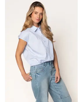 SIMPLE the Brand Blouse || Bo || Ice Blue