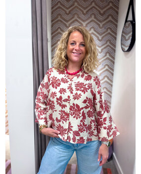MSCH Copenhagen Blouse || Vildana 3/4 || Rhubarb Flower