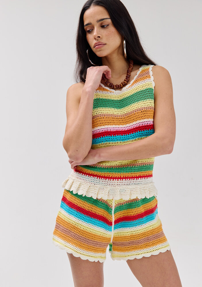 Harper & Yve Top || Martha-SS || Multi Stripe