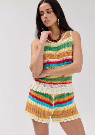 Harper & Yve Top || Martha-SS || Multi Stripe