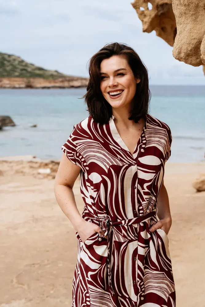 &Co women Maxi Jurk || Liva || Claret &Co women Maxi Jurk || Liva || Claret