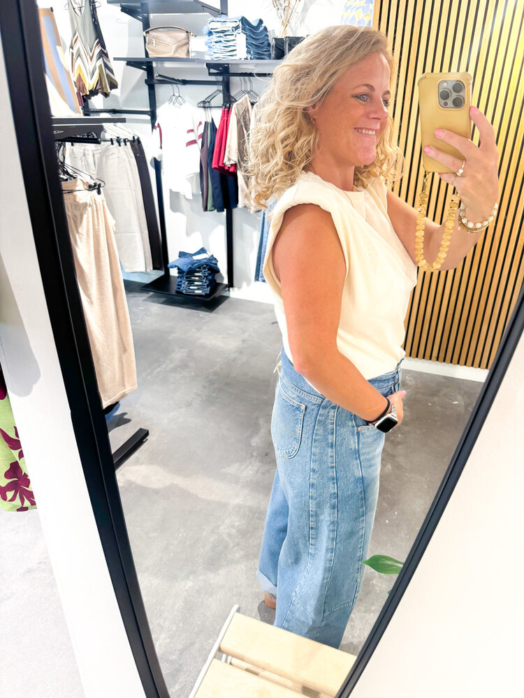 JtS Top || 17212 || Bruin - Ecru - Bordeaux JtS Top || 17212 || Bruin - Ecru - Bordeaux