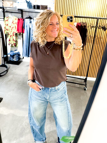 JtS Top || 17212 || Bruin - Ecru - Bordeaux JtS Top || 17212 || Bruin - Ecru - Bordeaux