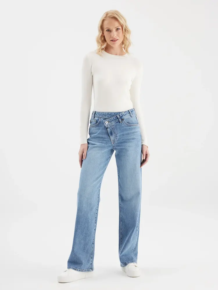 C.O.J Straight fit Jeans || Cora || Medium Blue