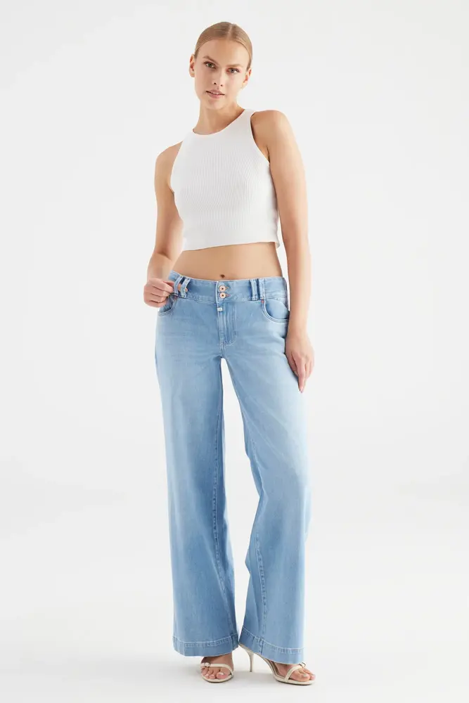 C.O.J Wid leg Jeans || Carlotta || Light Blue