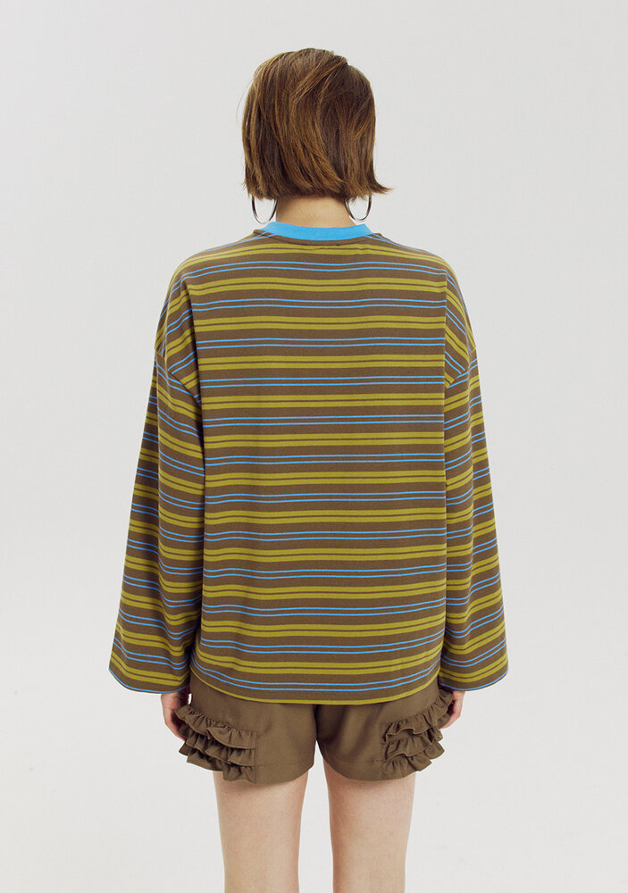 Harper & Yve Top || Tommy - LS || Blue Stripe