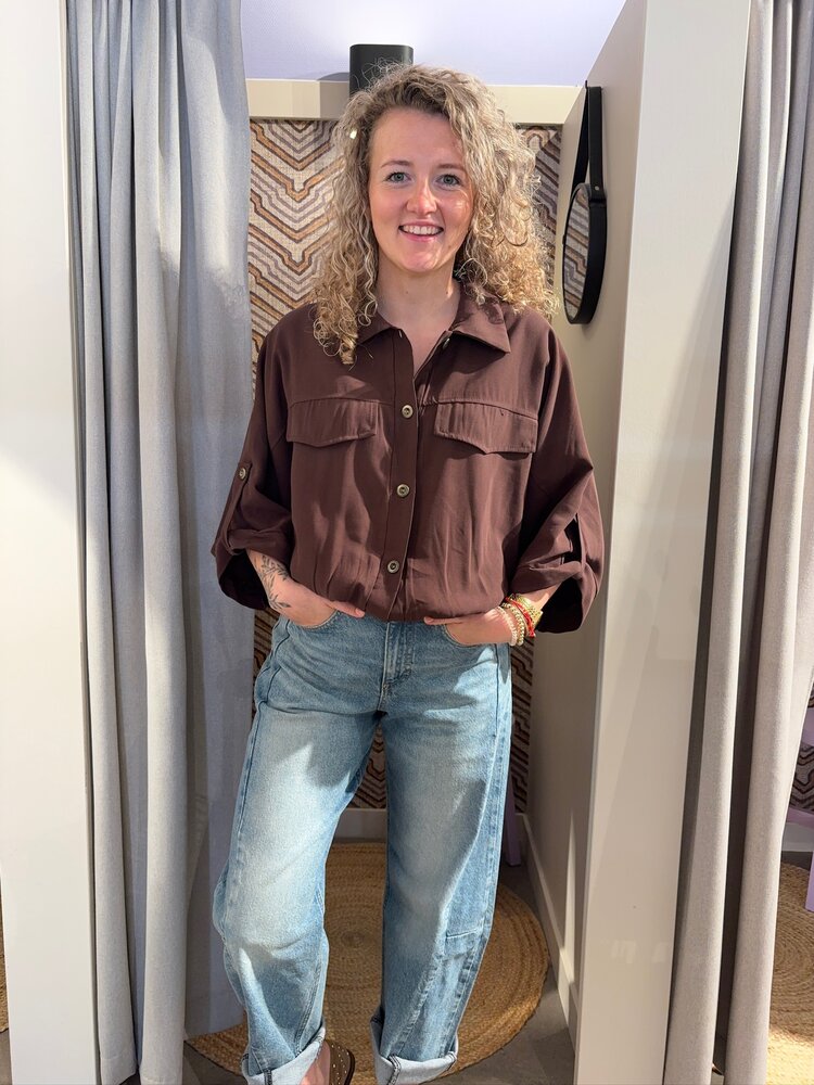 JtS Blouse || 31009 || Bruin, Taupe en Bordeaux JtS Blouse || 31009 || Bruin, Taupe en Bordeaux